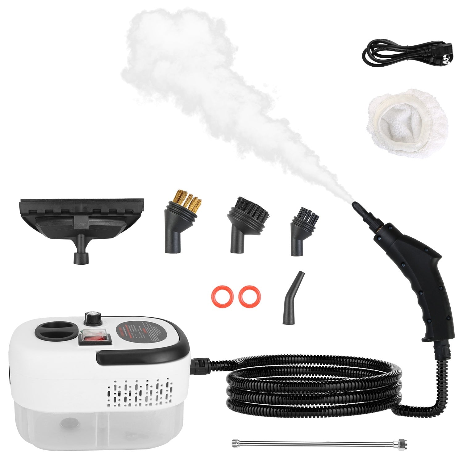 2500W Handheld Steamer Cleaner Multifunctional Little Steamer Powerful High Temp Steam Clean Machine For Cleaning Car Detailing Couch Floor Tile Microwave Mattress Bed Bugs Windows